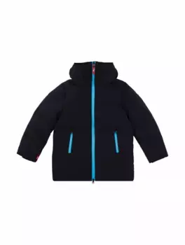 Стеганый пуховик с логотипом Ai Riders, тёмно-синий