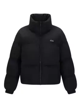 Стеганый пуховик с логотипом Bally, черный