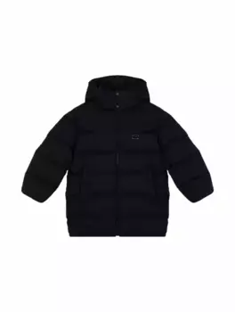 Стеганый пуховик с логотипом Dolce&Gabbana, тёмно-синий