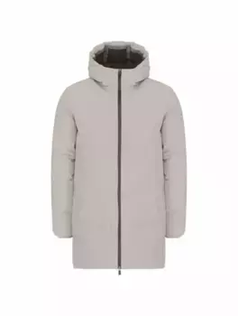 Стеганый пуховик с логотипом Herno, серый