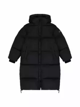 Стеганый пуховик с логотипом Il Gufo, черный