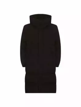 Стеганый пуховик с логотипом Kiton, черный