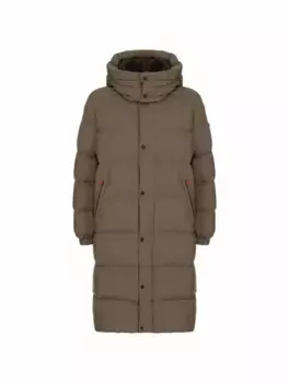 Стеганый пуховик с логотипом Kiton, зелёный