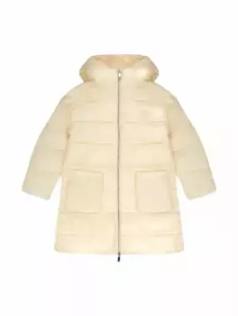 Стеганый пуховик с логотипом Max&Co, белый