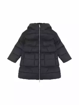 Стеганый пуховик с логотипом Max&Co, черный