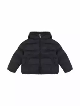 Стеганый пуховик с логотипом Max&Co, черный