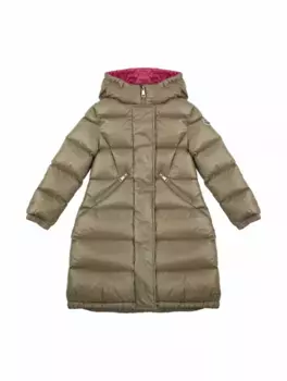 Стеганый пуховик с логотипом Moncler, зелёный