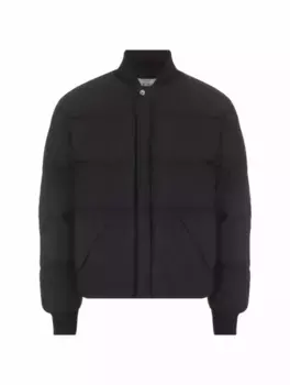 Стеганый пуховик с логотипом Off-White, черный