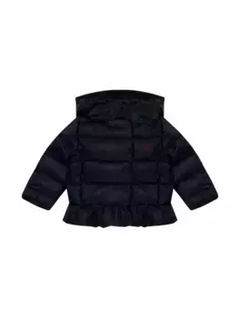 Стеганый пуховик с логотипом Ralph Lauren, тёмно-синий