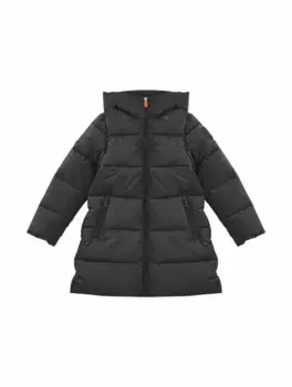 Стеганый пуховик с логотипом SAVE THE DUCK, серый