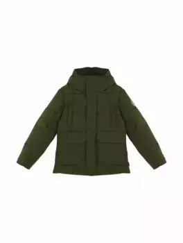 Стеганый пуховик с логотипом SAVE THE DUCK, зелёный