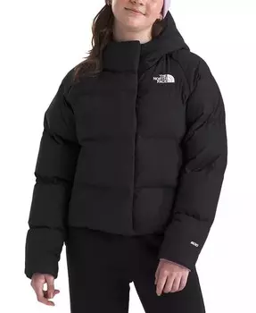 Стеганый пуховик с молнией во всю длину и капюшоном Big Girls North The North Face, черный