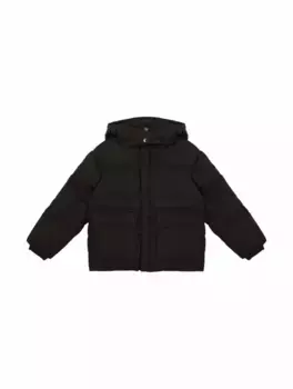 Стеганый пуховик с монограммой EMPORIO ARMANI, зелёный