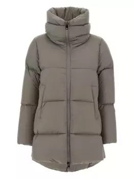 Стеганый пуховик с высоким воротником Herno, нейтральный