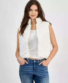 Стеганый пуховик со звездами для юниоров Madden Girl, черный