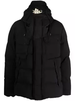 Стеганый пуховик TEN C, черный