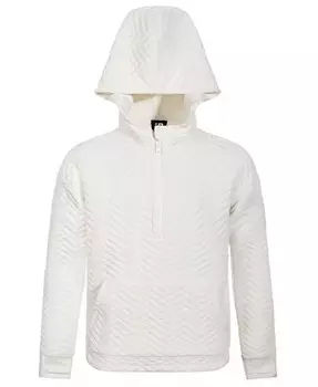 Стеганый пуловер с молнией до половины для больших девочек Id Ideology, бежевый