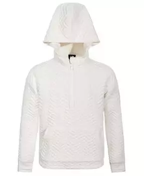 Стеганый пуловер с молнией до половины для больших девочек Id Ideology, бежевый