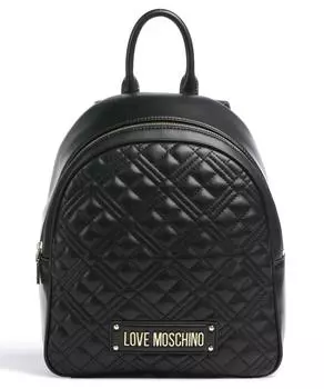 Стеганый рюкзак из искусственной кожи Love Moschino, черный