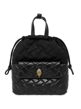 Стеганый рюкзак с логотипом Kurt Geiger London, черный