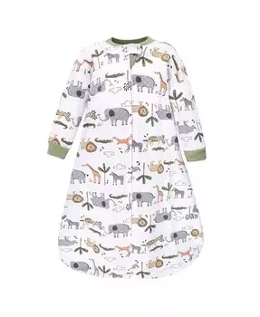 Стеганый спальный мешок премиум-класса с длинными рукавами и носимое одеяло для маленьких мальчиков, Safari Life Hudson Baby, серый