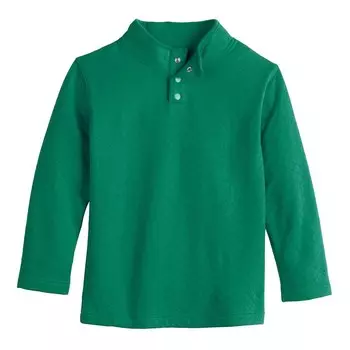 Стеганый свитер с кнопками на четверть для мальчиков 4–8 лет Jumping Beans, цвет Grenada Green