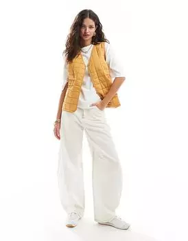 Стеганый топ горчичного цвета ASOS DESIGN