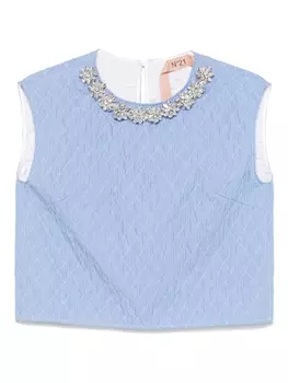 Стеганый топ N21, синий
