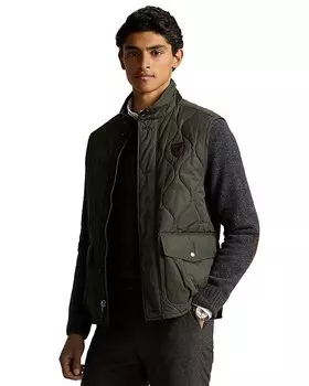 Стеганый универсальный жилет с молнией и полной молнией Polo Ralph Lauren, зеленый