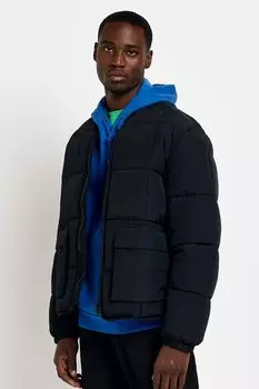 Стеганый утепленный бомбер River Island, черный