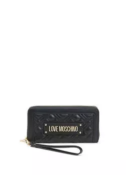 Стеганый женский кошелек Love Moschino, черный