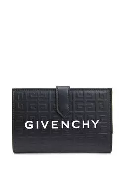 Стеганый женский кожаный кошелек с логотипом Givenchy, черный