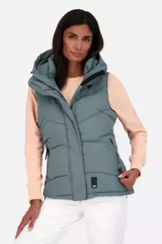 Стеганый жилет Alife & Kickin "JunisAK A Short Vest женский стеганый жилет, безрукавка", цвет Basalt