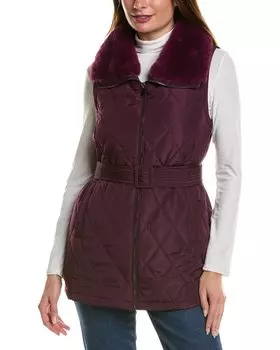 Стеганый жилет Anne Klein, фиолетовый