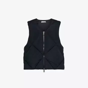 Стеганый жилет без рукавов с V-образным вырезом Cole Buxton, черный