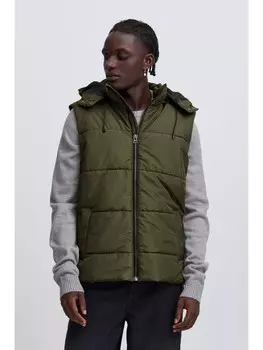 Стеганый жилет BLEND Steppweste BHVest 20717463 lssige Weste mit Kapuze, оливковый