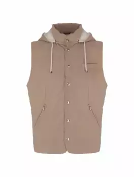 Стеганый жилет Brunello Cucinelli, бежевый
