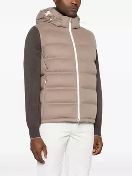 Стеганый жилет Brunello Cucinelli, коричневый