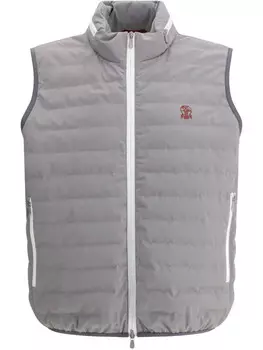 Стеганый жилет Brunello Cucinelli, серый