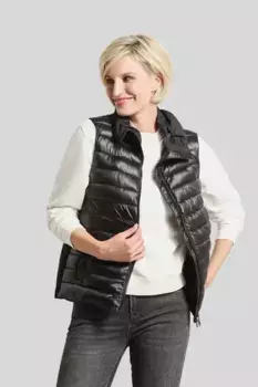 Стеганый жилет bugatti с незастеганной спинкой, черный