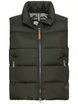 Стеганый жилет Camel Active aus recyceltem Polyester, темно-зеленый