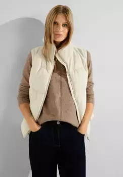 Стеганый жилет Cecil на молнии, цвет Birch White