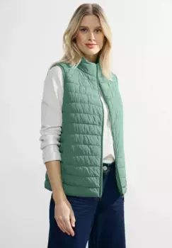 Стеганый жилет Cecil на молнии, зеленый
