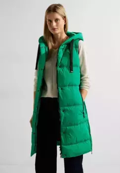 Стеганый жилет Cecil на молнии, зеленый