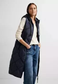 Стеганый жилет Cecil с капюшоном, синий