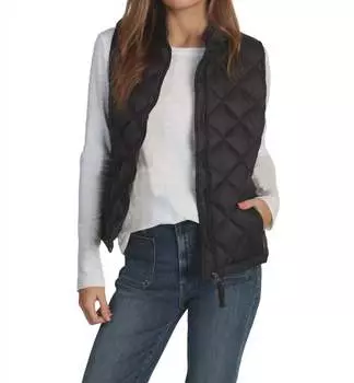 Стеганый жилет черного цвета Dylan