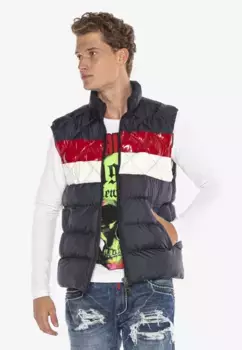 Стеганый жилет Cipo & Baxx с разными стегаными узорами, красный
