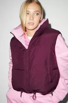 Стеганый жилет Clockhouse, фиолетовый