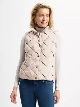 Стеганый жилет Comma, бежевый