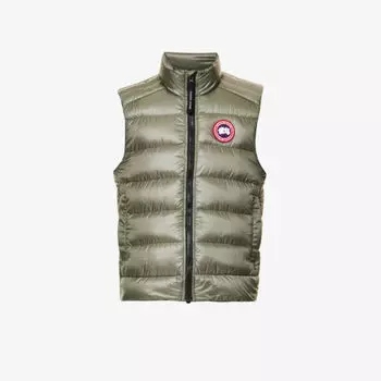 Стеганый жилет Crofton из переработанного нейлона с воротником-воронкой Canada Goose, цвет sagebrush